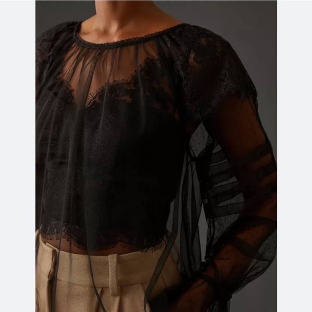 NWT Anthropologie Tulle Overshirt - Picture 4 of 10